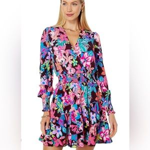 Lilly Pulitzer Cristina Dress . Cherry Ganache Bohemian Garden